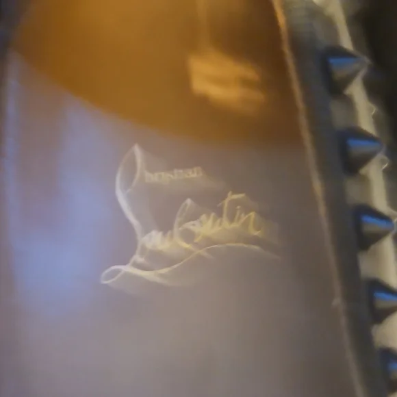 Christian La Boutin Black Studded Slip-On's - Picture 6 of 12